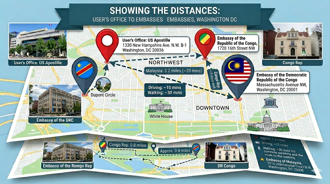 Map of Malaysia Embassy Legalization & Authentication Services